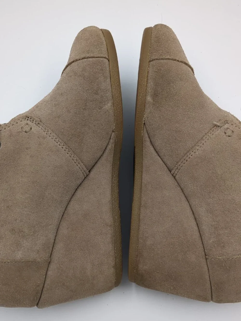 TOMS Desert Wedge brown suede lace up ankle boots booties Women's size 7